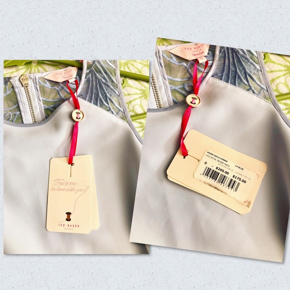 (SOLD) Ted Baker Lace Detail Skater Dress - Picture 6 of 8